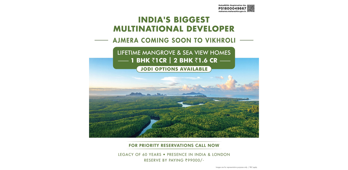 Ajmera Vikhroli East Project Banner with Sea View